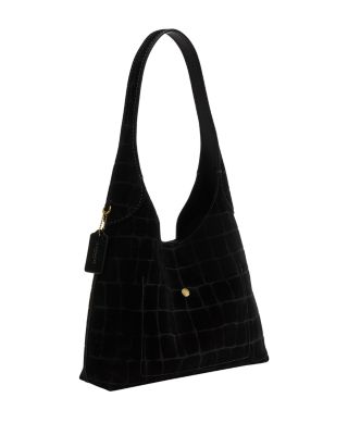 Croc Embossed Leather Brooklyn Shoulder Bag 28