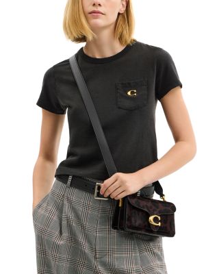 Tabby Shoulder Bag 20 in Leopard Print Calf Hair