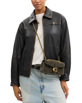 Tabby Suede Quilted Shoulder Bag 20