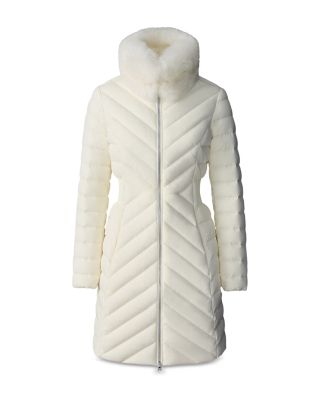 Lyris Shearling Collar Puffer Down Coat
