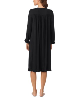 Iconic Black Long Sleeve Long Nightgown