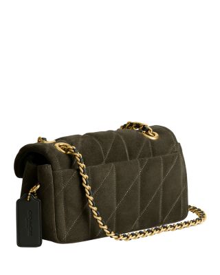Tabby Suede Quilted Shoulder Bag 20