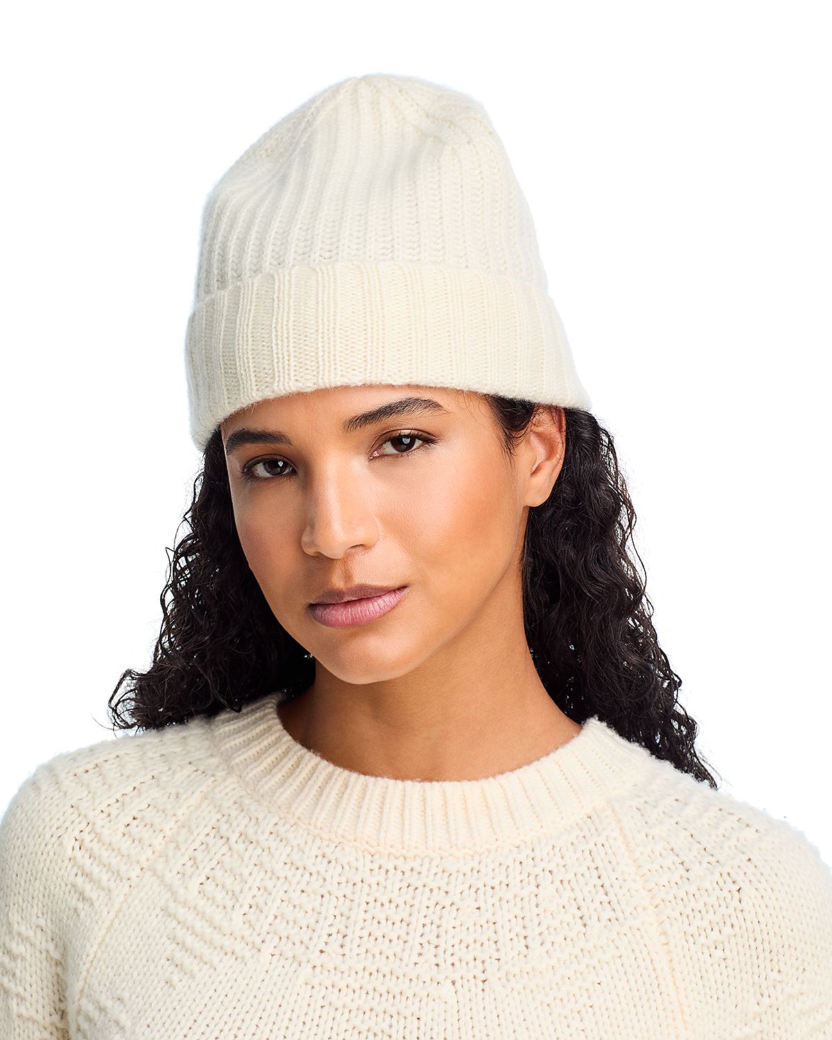 V Fraas Rib Knit Cuff Cashmere Hat - Exclusive