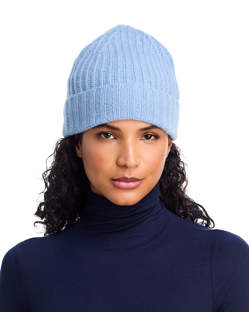C By Bloomingdale's Cashmere V Fraas Rib Knit Cuff Cashmere Hat - Exclusive · OS