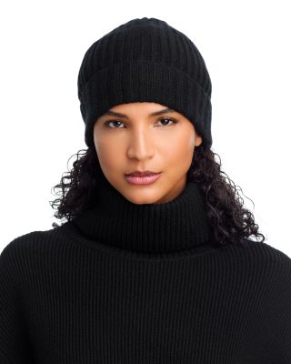 Rib Knit Cuff Cashmere Hat - Exclusive