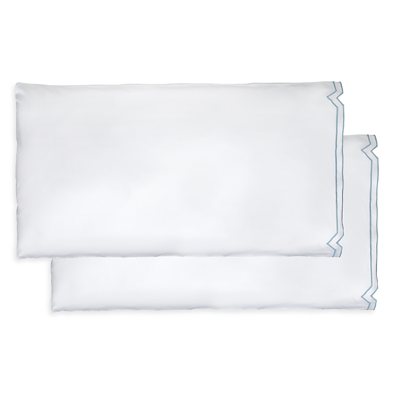 Dea Luxury Linens Artemide Embroidery Standard Pillowcase, Pair In White