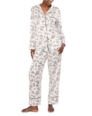 Silk Parisian Toile Pajama Set