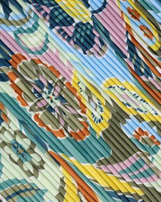 Crazy Paisley Pleated Diamond Scarf