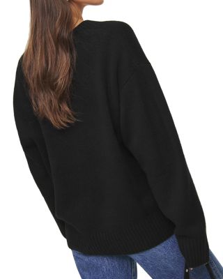 Jadey Cashmere Wool Oversized V Neck Sweater
