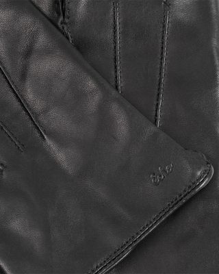 Stitch Detail Leather Tech Gloves