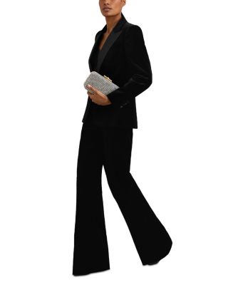 Petites Myrtle Single Breasted Velvet Jacket