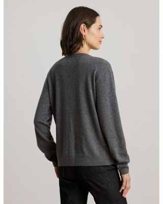 Embroidered Cashmere Crewneck Sweater