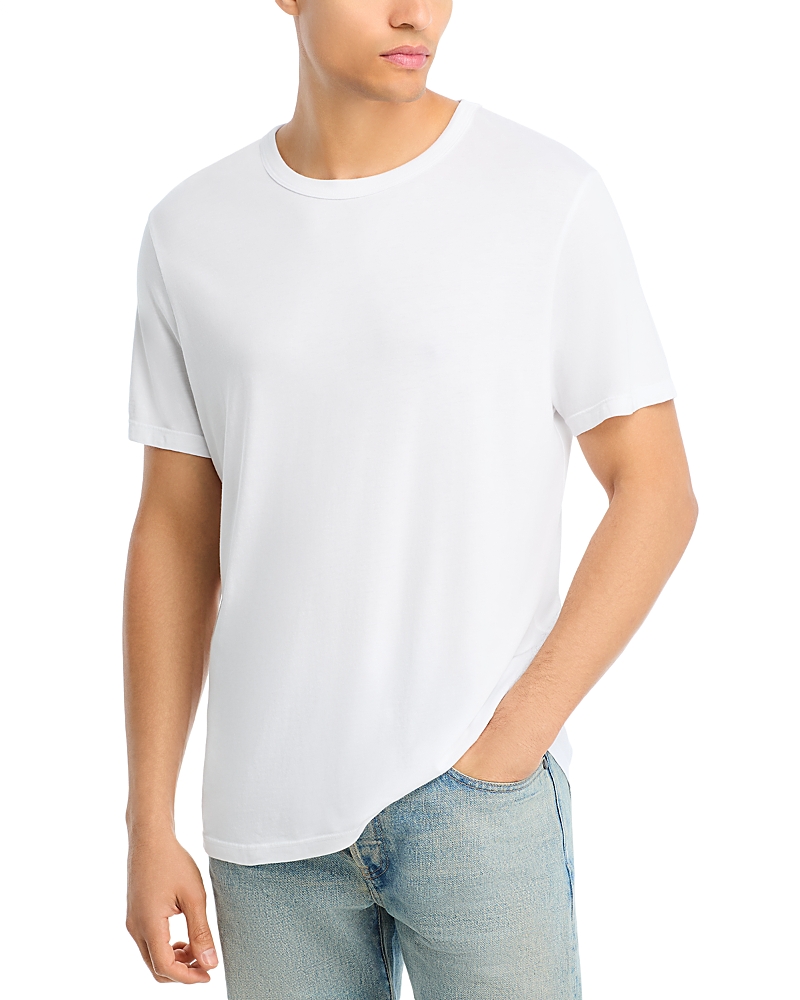 Marine Layer Signature Crewneck Solid Tee In White