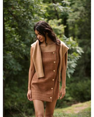 Structured Tweed Mini Dress