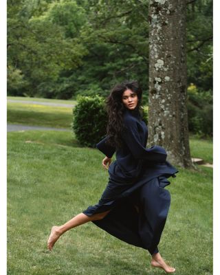 Sateen Weave Cotton Maxi Skirt