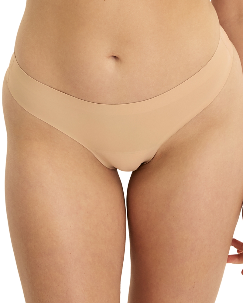Knixwear Light Leakproof Ultrathin No Show Thong In Sand