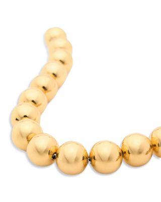 Two-Tone Sphere Choker Necklace, 16.5&amp;quot;