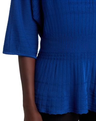 Boat Neck Peplum Sweater