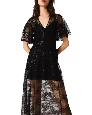 Sequin Lace Maxi Dress