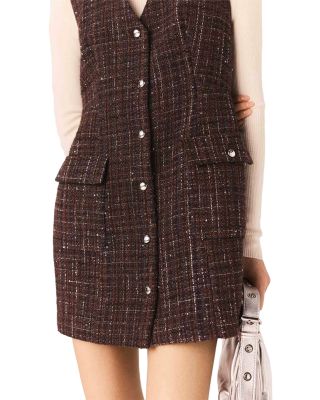 Sequin Tweed Mini Dress