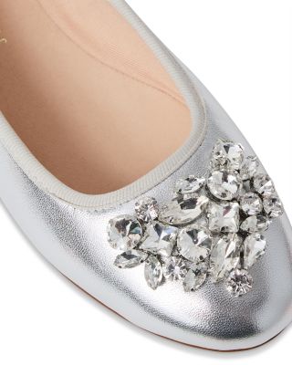 Women's Ellina Embellished Leather Ballet Flats