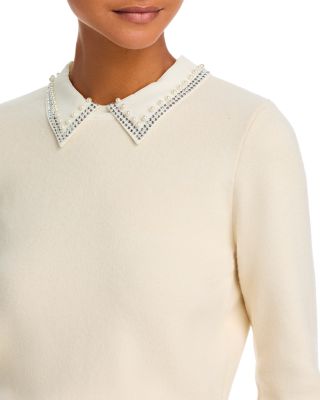 Avea Knit Embellished Collar Sweater