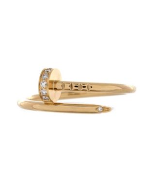 Small Juste un Clou Ring 18K Gold and Diamonds
