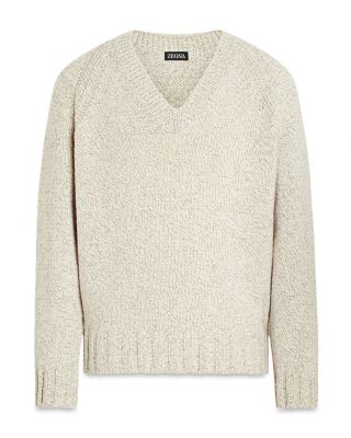 Cashmere & Wool M&eacute;lange V Neck Sweater