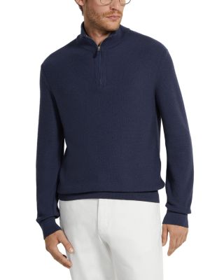 Oasi Cashmere Zip Mock Neck Sweater