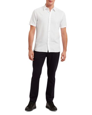 Short Sleeve Regular Fit Linen Blend Shirt