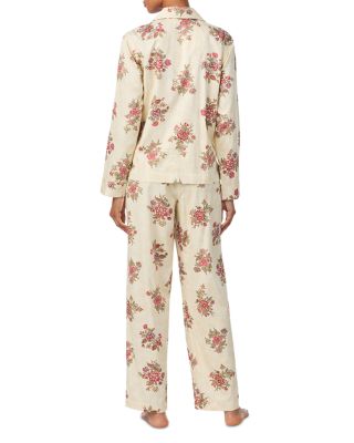 Long Sleeve Notch Collar Long Pants Pajama Set