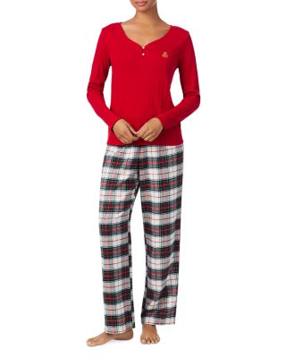  Long Sleeve V Neck Pajama Set