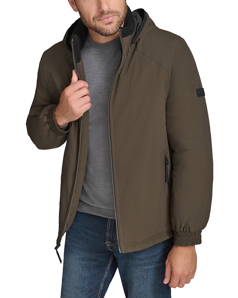 Andrew Marc Gatton Reversible Fleece Jacket In Green