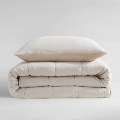 Solid Washed Reversible Plush 5 Piece Comforter Set, Twin/ Twin XL