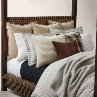 Reese Waffle-Knit Wool Throw Pillow, 20&amp;quot; x 20&amp;quot;