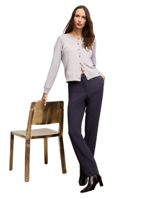  Cotton Silk Knit Mel Pointelle Cardigan