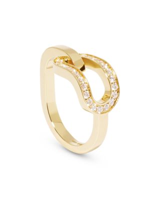 18K Yellow Gold Maillon Diamond Openwork Ring