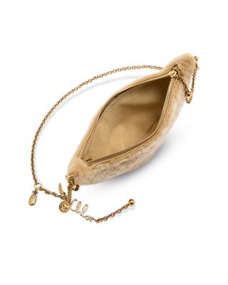 Halfmoon Mini Icons Shearling Shoulder Bag