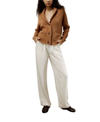 Wool-Cashmere Blend Shawl Collar Cardigan