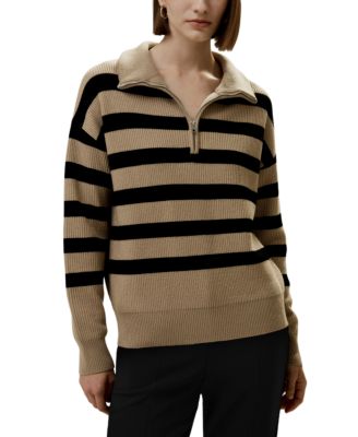 Collared Quarter-Zip Wool Sweater