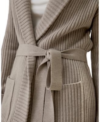 Merino Wool Shawl Collar Cardigan