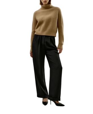Cashmere Textured Turtleneck Sweater