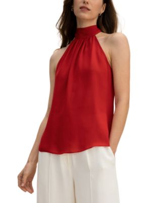 Silk Georgette Halter Neck Top