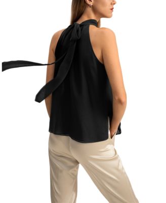 Silk Georgette Halter Neck Top