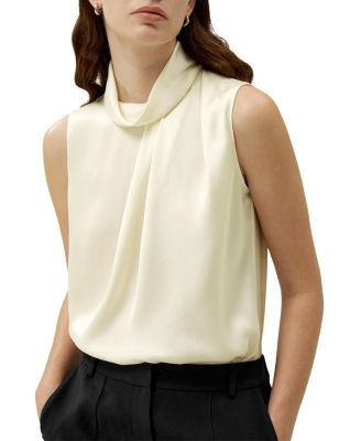 Asymmetrical Sleeveless Cowl Neck Top