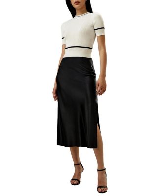 Ribbed Knit Silk Crop Top