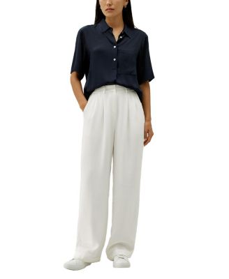 Half-Placket Short Sleeve Button Up Shirt