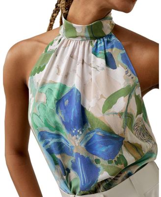 Praslin Mock Neck Silk Top