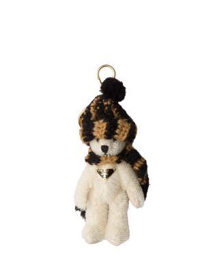 Teddy Bear Bag Charm with Metal Ring