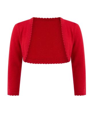 Girls' Sparkle Scalloped Bolero Sweater - Little Kid, Big Kid